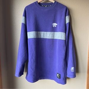 VTG Kansas State Wildcats Starter Fleece Sweatshirt Unisex Size L Purple College